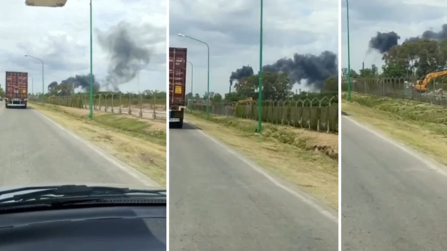 una densa nube de humo negro en ypf genero alarma: ¿que paso y por que?