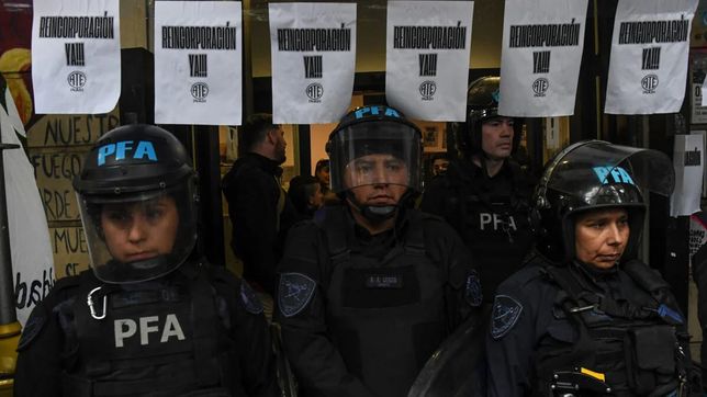 ate realizo medidas de fuerza en medio de fuertes operativos de seguridad