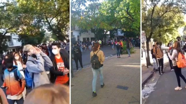 corte, sentada y protesta por la denuncia de un caso de abuso en el normal 2