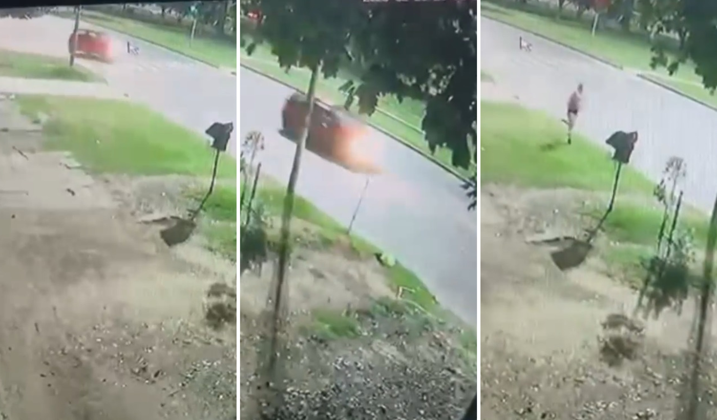 Momento del robo del auto en el que iba Kim Gómez.png