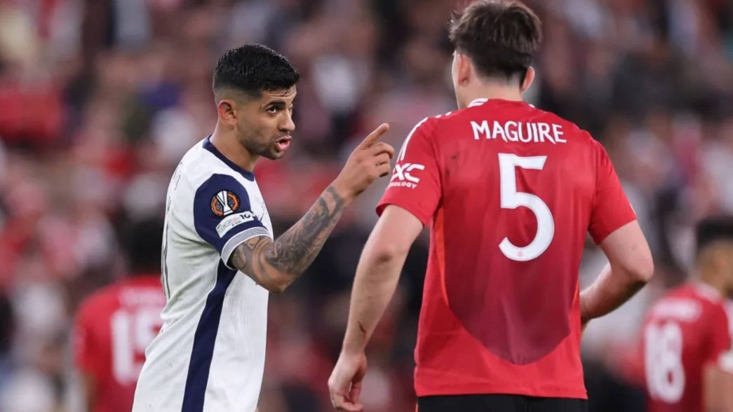 Maguire ignoró a Cristian Romero y casi terminan a las piñas tras la Europa League