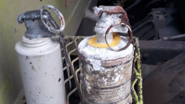 panico en city bell: recolectores encontraron dos granadas en bolsas de basura