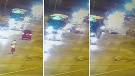 un auto atropello brutalmente a una motociclista en camino rivadavia un auto atropello brutalmente a una motociclista en camino rivadavia