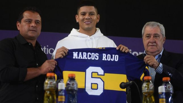 boca es el club mas grande de argentina: asi se presento marcos rojo en la bombonera