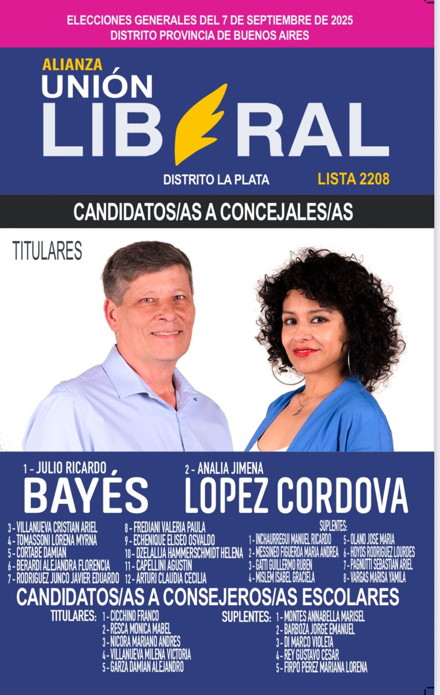 La boleta de Unión Liberal La boleta de Unión Liberal