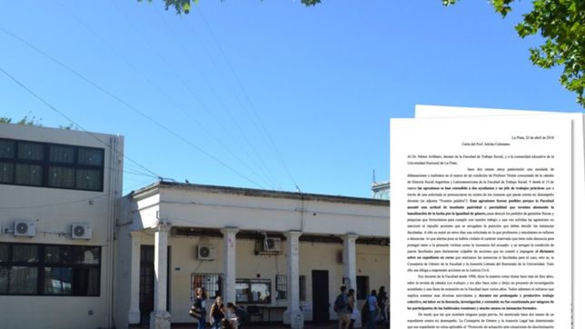 el profesor denunciado de trabajo social acusa a la facultad de persecucion politica