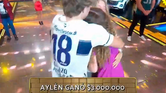 es hincha de gimnasia, gano en los 8 escalones y festejo de la mano de nico colazo