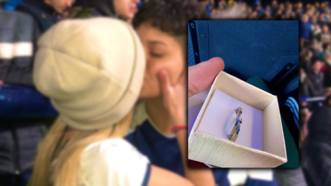 fueron juntas a la cancha por primera vez y le propuso ser la novia en un gol de gimnasia