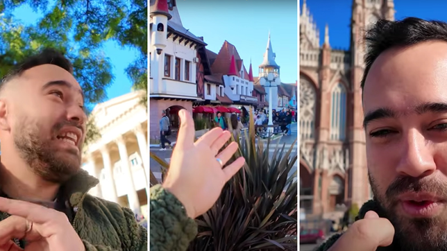 dos influencers que viajan por el mundo llegaron a la plata y quedaron sin palabras