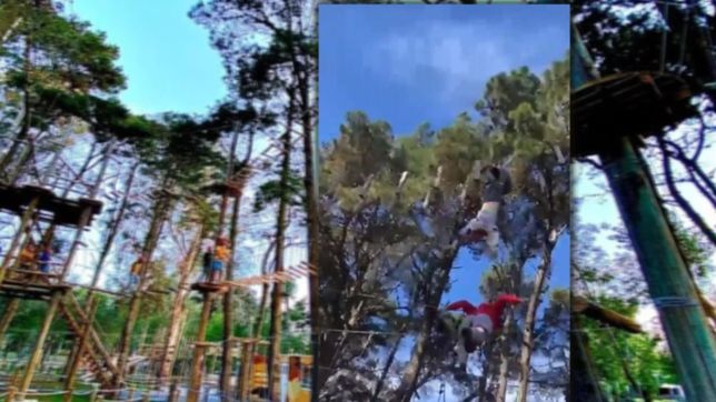 hablo el papa de la nena quedo colgada en un juego: gritaba papi, no me sueltes