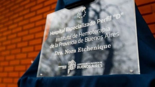 el instituto provincial de hemoterapia llevara el nombre de la doctora nora etchenique