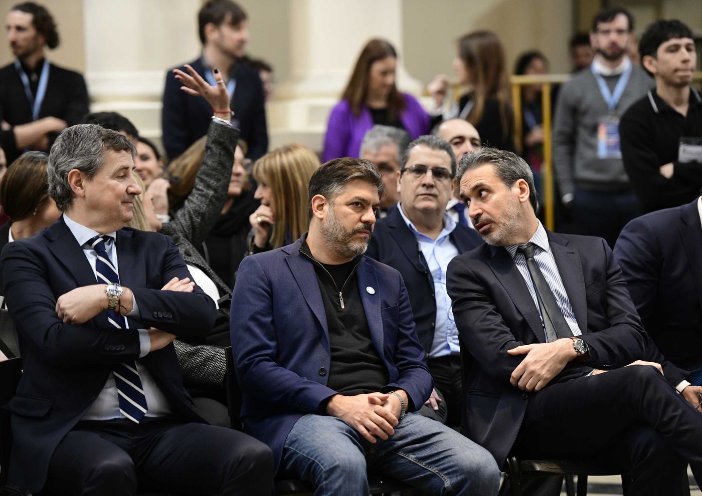 El ministro de Gobierno bonaerense Carlos Bianco y el juez federal de La Plata, Alejo Ramos P&aacute;dilla