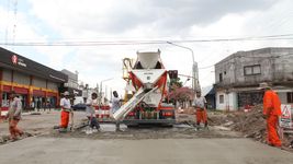 avanzan con la pavimentacion de un tramo clave de la avenida 60