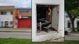 hicieron un boquete y robaron en un conocido supermercado de la plata hicieron un boquete y robaron en un conocido supermercado de la plata