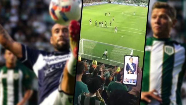 video: la hinchada de banfield mufo a brahian aleman con fotos de menem y erro el penal