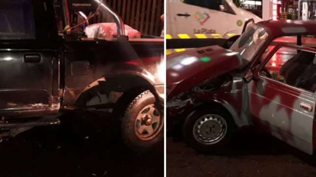 fuerte choque en villa elisa: una nena y una mujer fueron trasladadas al hospital