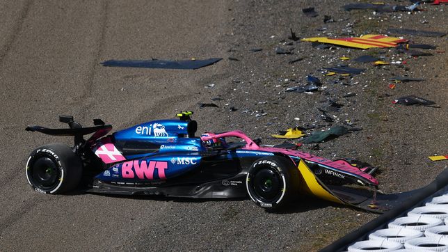 el piloto que compite con colapinto choco en las practicas de japon y destrozo su auto