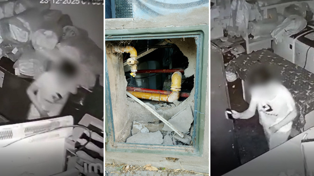 rompieron el medidor de gas para entrar a una lavanderia y llevarse un botin de mas de $500.000