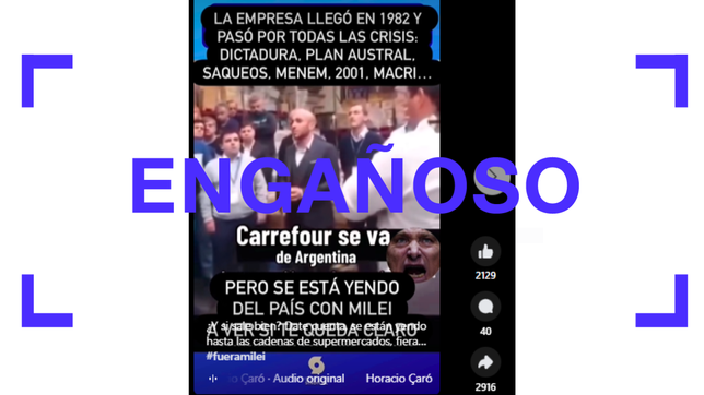 no, este video no prueba que carrefour se va de argentina: muestra el cierre de la sucursal en boedo en 2019