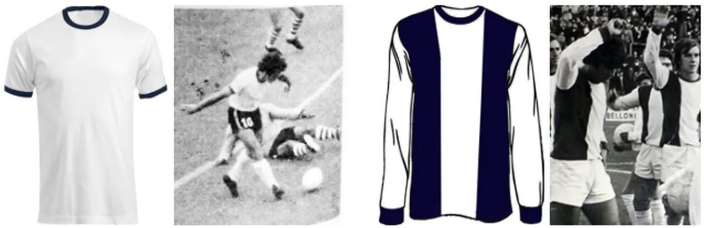 La camiseta de Gimnasia en 1976, que se utilizó un solo tiempo contra River La camiseta de Gimnasia en 1976, que se utilizó un solo tiempo contra River