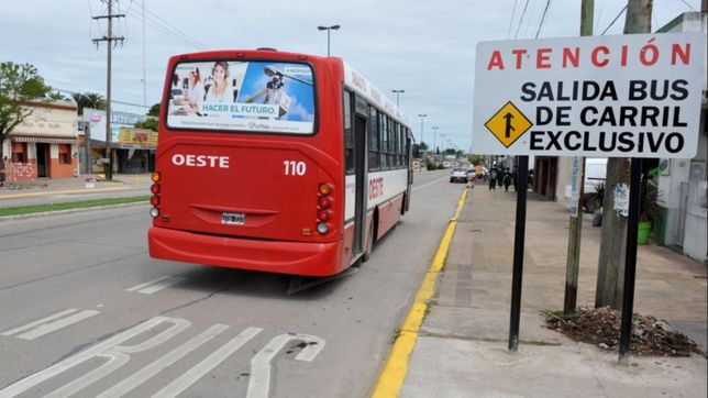por el carril unico para colectivos en 44 se podrian ahorrar hasta 23 minutos de viaje