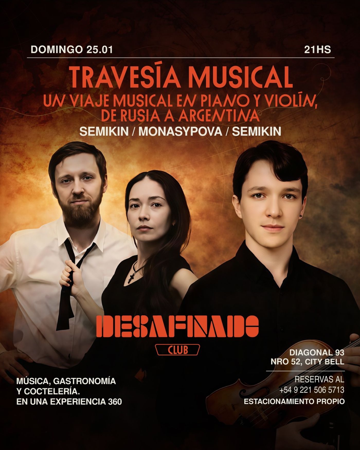 El trío se presenta en Desafinado Club este domingo 25 de enero