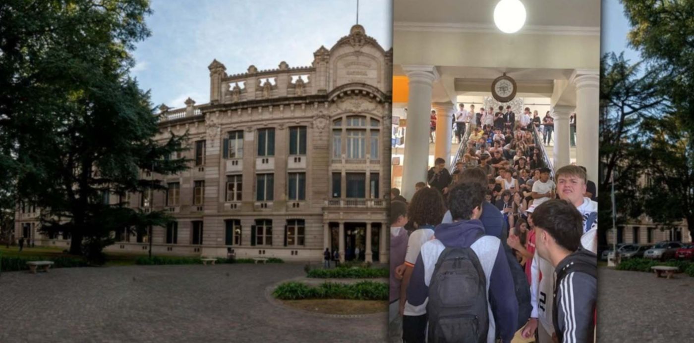 Colegio Nacional con protesta de los alumnos