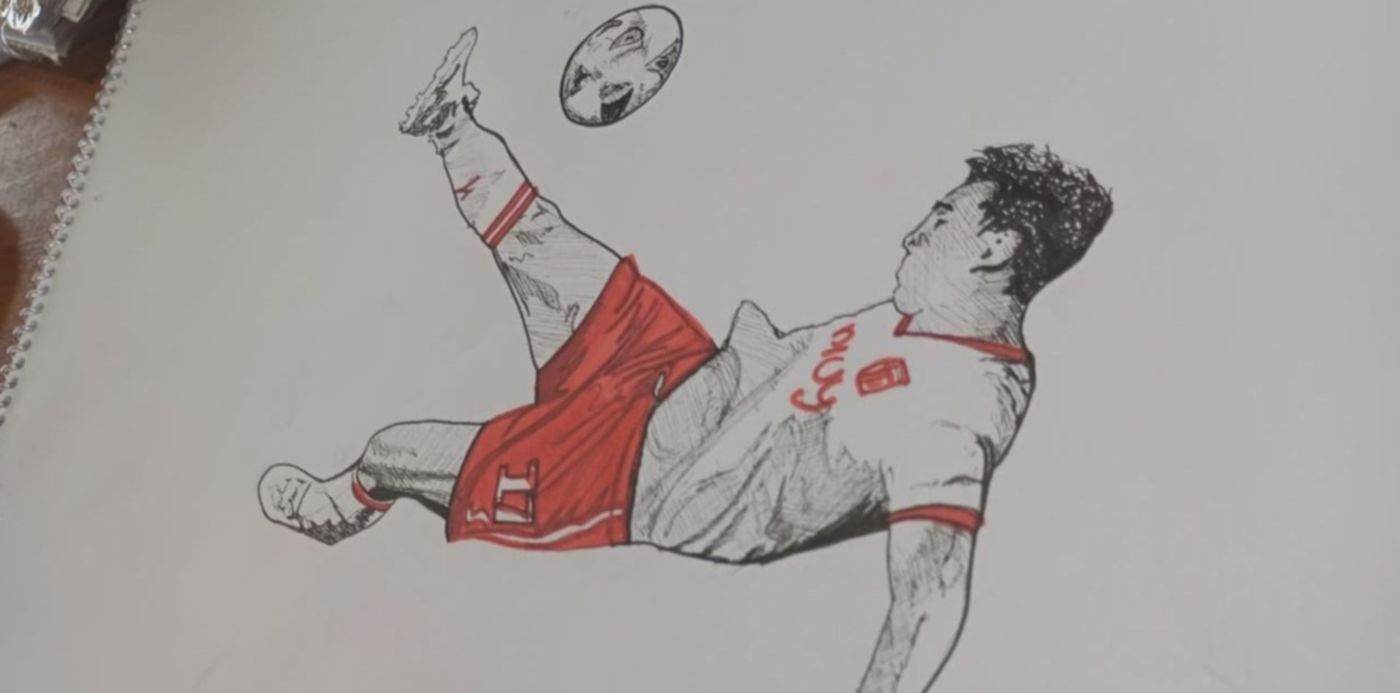 dibujo de la chilena de Boselli