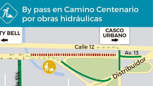 por las obras en el centenario, habra un nuevo desvio en la mano a la capital federal