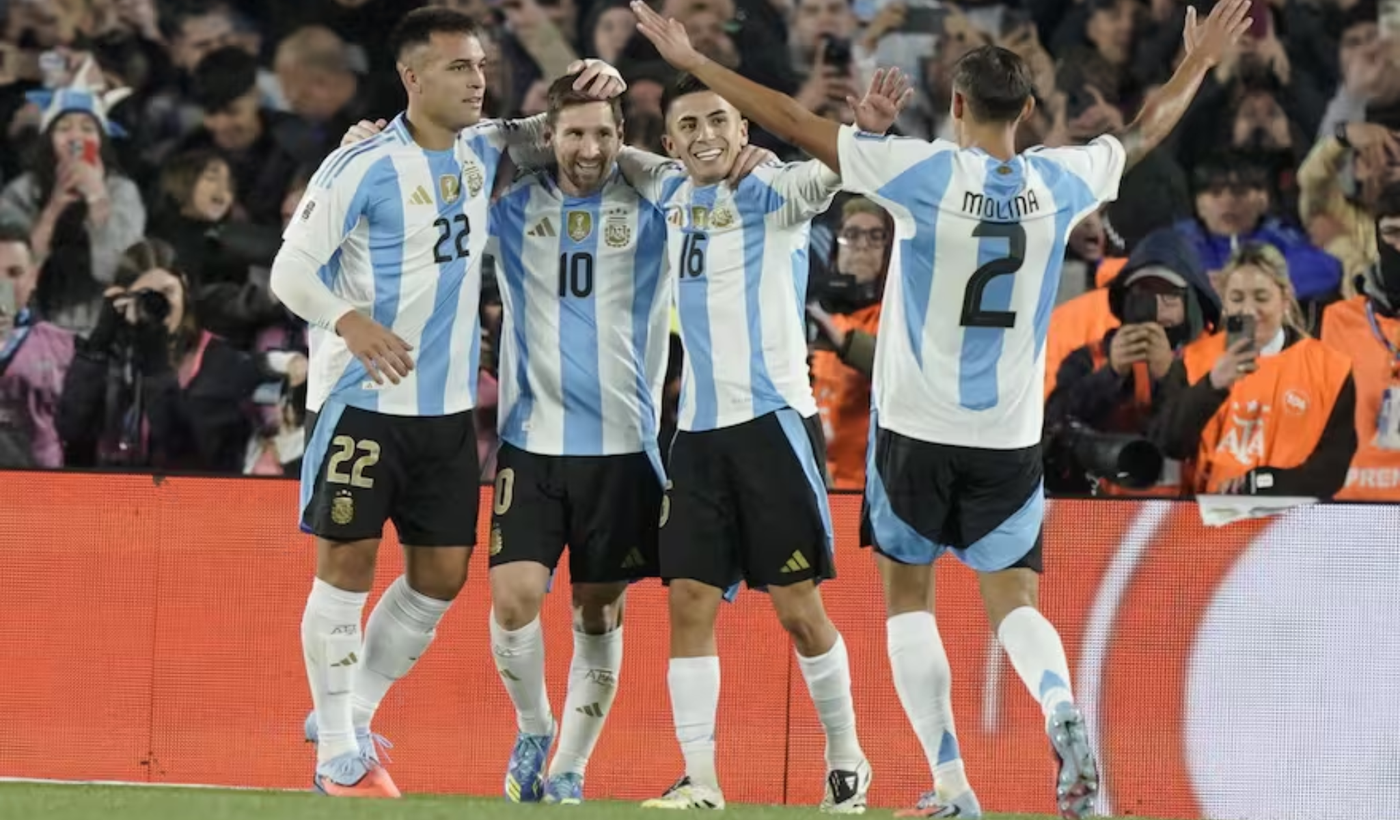 Selección argentina festejo gol