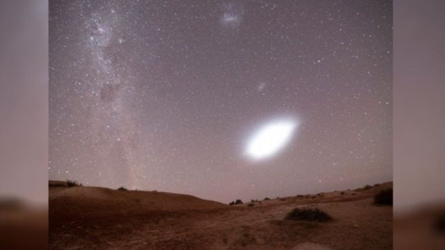 las impactantes imagenes de un ovni que se vio e hizo un surco en el cielo de la provincia