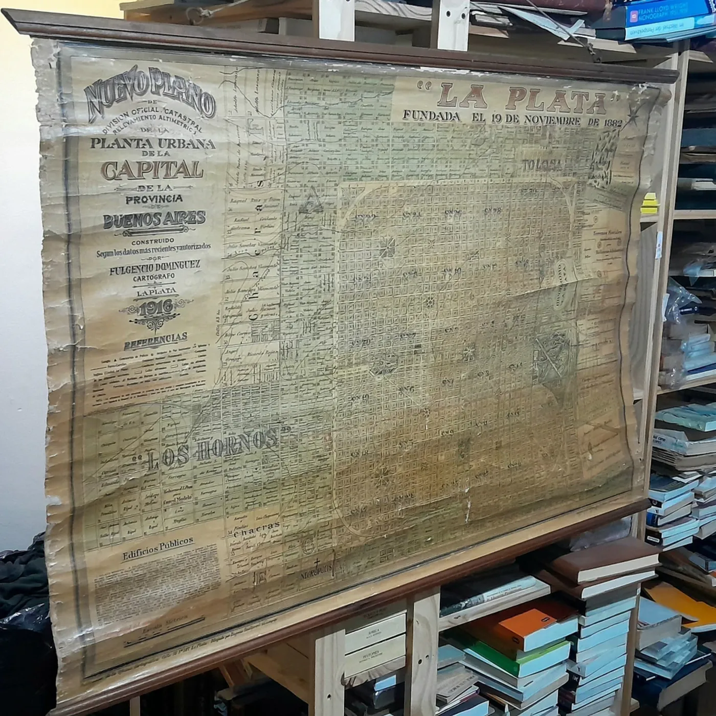 El plano catastral data de 1916, 34 a&ntilde;os despu&eacute;s de la fundaci&oacute;n de La Plata