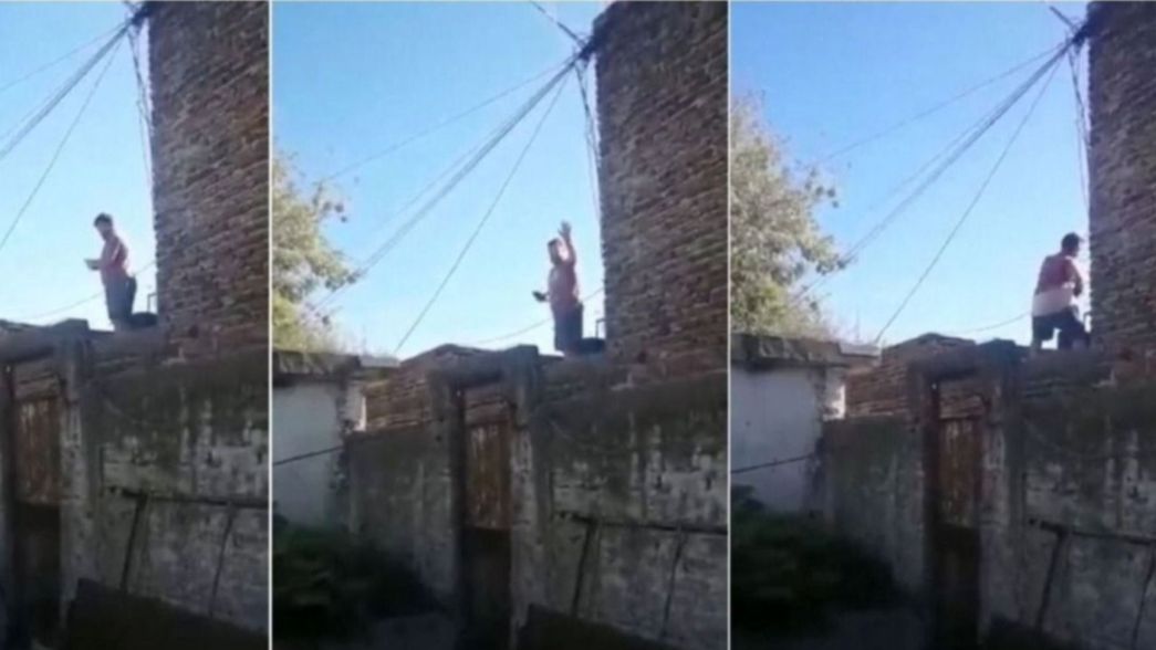 Liberaron al hombre que bailó desnudo sobre un techo de La Loma por una discusión con su vecina