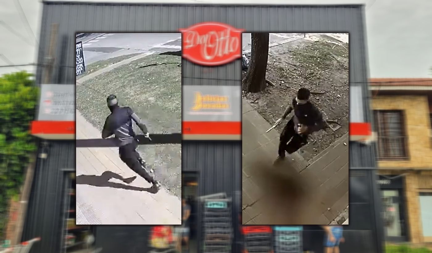 Huida del cómplice del robo en Don Otto supermercado.jpg