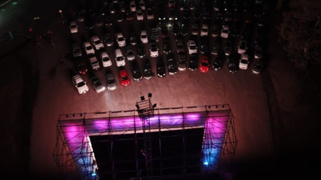 con lluvias en el horizonte, suspendieron el autocine de flap! en la republica de los ninos