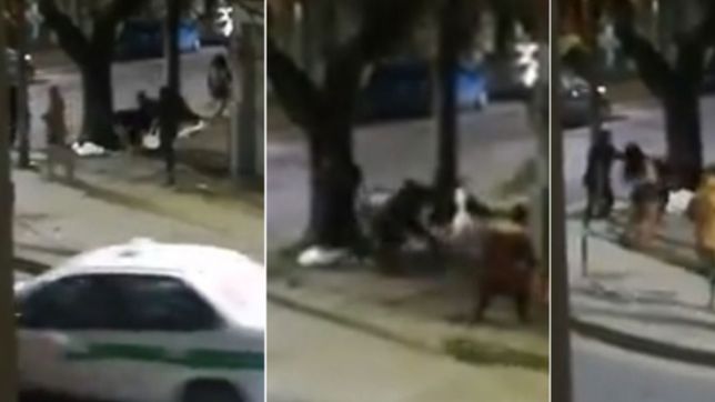 video: corridas, piedrazos y botellazos en medio de una salvaje pelea en la plata