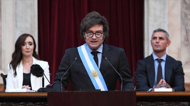 con kicillof y la economia en el centro de un fuerte discurso, milei abrio las sesiones ordinarias del congreso