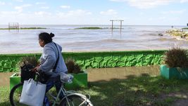 los primeros desbordes del rio de la plata en punta lara por la crecida los primeros desbordes del rio de la plata en punta lara por la crecida