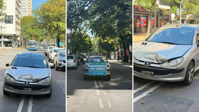 un auto esta hace 3 dias abandonado en doble fila en calle 54 y los vecinos piden que lo retiren
