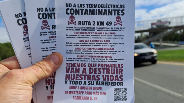 cortan la ruta 2 por una central termica que podria tener un serio impacto ambiental en brandsen y la plata