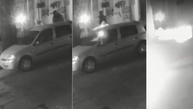 video: prendieron fuego un auto estacionado en 18 y 41 y quedaron filmados
