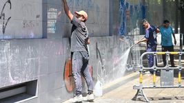 la municipalidad recupero otros 400 frentes, paredes, persianas y mobiliario urbano vandalizados