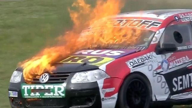 video: susto por el incendio del auto del hermano del dibu martinez en el mouras