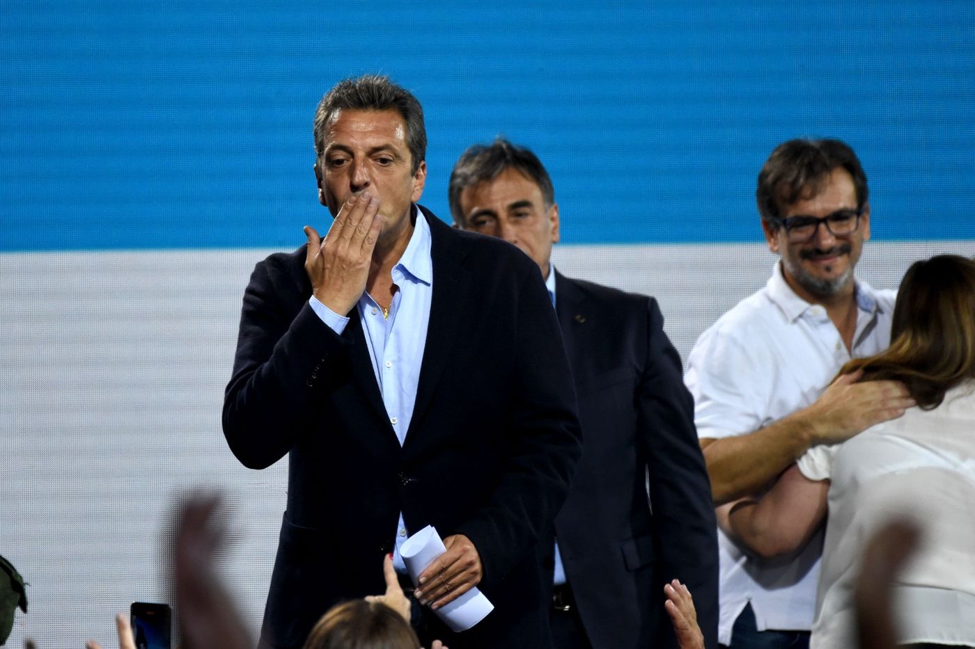 El candidato presidencial de Unión por la Patria, Sergio Massa, reconoció pasadas las 20 la derrota. El candidato presidencial de Unión por la Patria, Sergio Massa, reconoció pasadas las 20 la derrota.