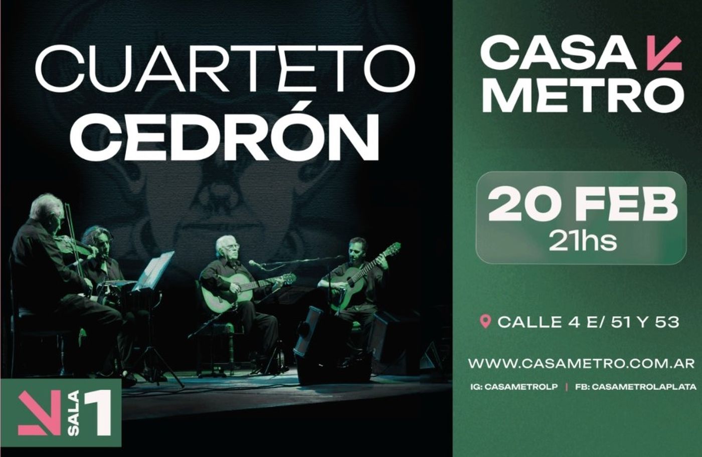 Cuarteto Cedrón presenta un repertorio clásico en La Plata
