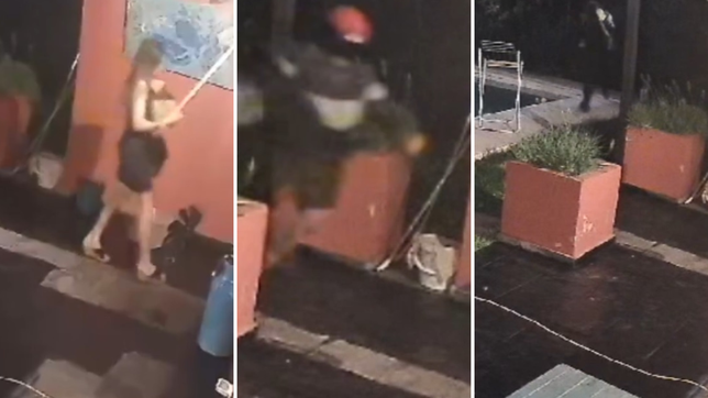 tres delincuentes sorprendieron a una mujer cuando entraba, la ataron y la desvalijaron