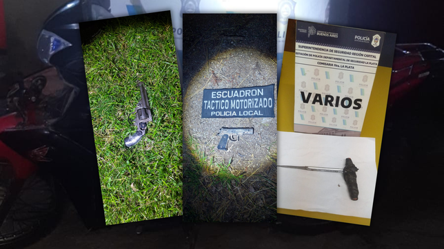 detuvieron a tres jovenes de la plata que iban en moto y armados