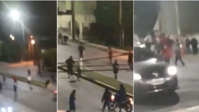 video: asi fue el enfrentamiento entre barras de gimnasia y estudiantes en villa elvira