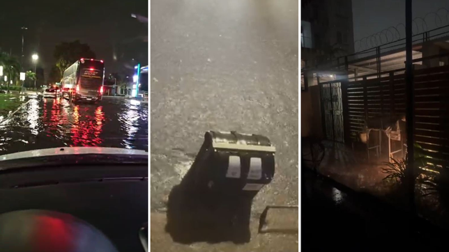 las impactantes imagenes de la tormenta que sacudio a la plata en plena madrugada