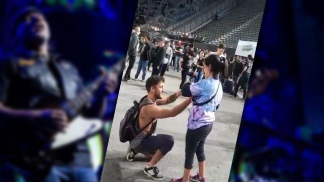 video: el emocionante pedido de casamiento en pleno recital de la renga en la plata